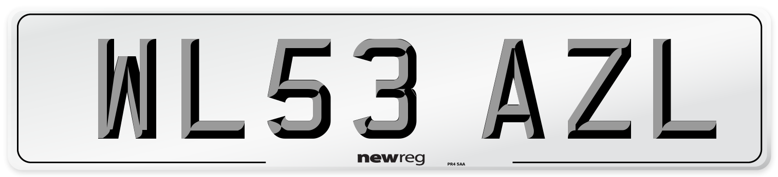 WL53 AZL Number Plate from New Reg